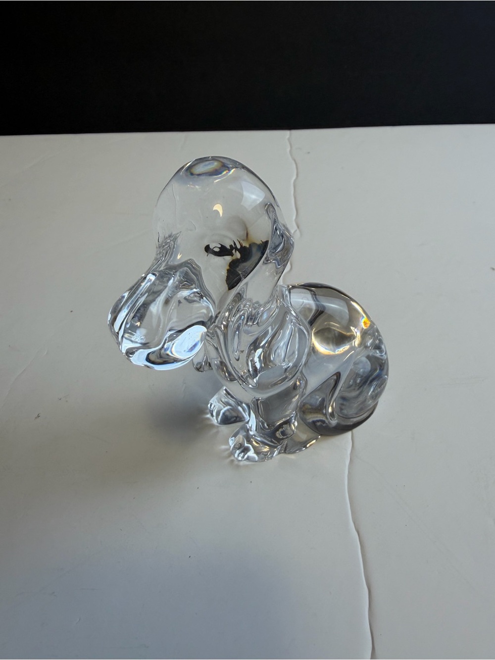Clear Glass Dawn French Dog Figurine- Home Accents